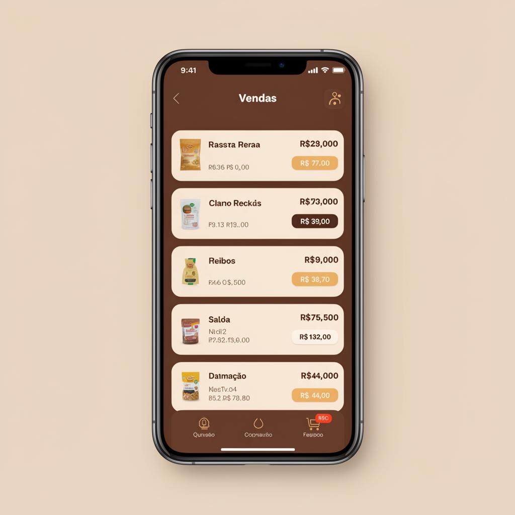 Tela do Liés Vendas: Controle de vendas
